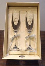 Coppia di calici anniversario 25 anni in elegante confezione regalo