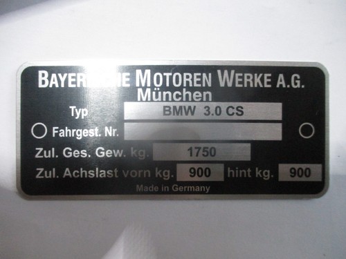 Targa bmw cs - cs,