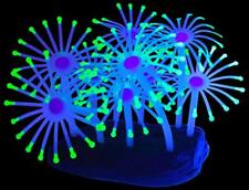 Decorazione acquario pesci corallo finto palitoa silicone incandescente UV con base pesata