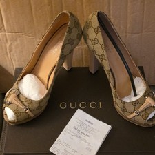 Scarpe Gucci Nuove Sunset Pump 38 Monogram Décolleté Scatola Originale Ricevuta e Dustbag