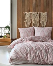 Biancheria da letto 200x200 cm. Set 3 pezzi. Rosa, 100% cotone/rinforzato, Fiorita V1