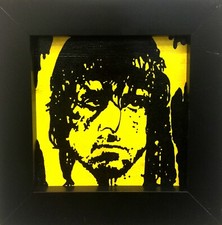 RUBENS FOGACCI- OMAGGIO A RAMBO - ACRILICO SU TELA- 20X20 - 2019