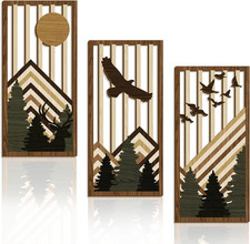 3 Pezzi Legno Boho Mountain