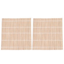  2pcs tapis roulants de sushis en bambou carbonisé 24 cm tapis de sushi japonais