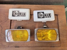 Fari fendinebbia vintage  proiettore fanali CIBIE IODE vetro lampada giallo 