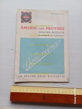 Amerio biciclette Balloncina turismo corsa Mosquito depliant italiano originale