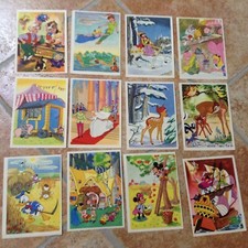 COLLEZIONE 12 CARTOLINE FIABE WALT DISNEY ANNI 50 PETER PAN ALICE PINOCCHIO 