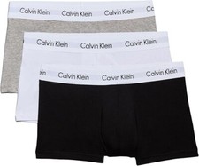 Calvin Klein Pantaloncini Boxer Confezione da 3 Uomo Low Rise Trunks Cotone