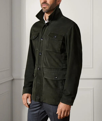 Giacca pelle nera field da - nera,