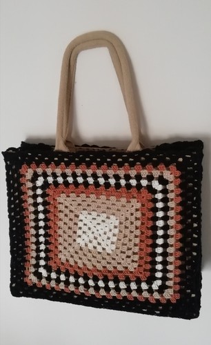 Borsa uncinetto stile granny - borsa,