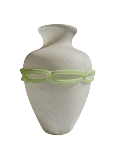 Vaso vetro scavo sabbiato - vetro,