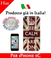 Cover iPhone 5c Apple modello bandiera UK Keep Calm Custodia iphone 5c slim