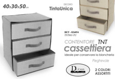 CASSETTIERA SALVASPAZIO ORGANIZER 3 CASSETTI CONTENITORE ARMADIO TNT 50*40*30cm
