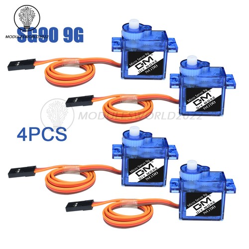 4pcs sg90 micro - 9g, servomotore