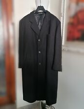 Cappotto lungo Corneliani nero taglia 50 100% pura lana vergine Made In Italy