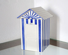 Scatola vintage in ceramica Casigliani su modello Cabina dell'Elba di Aldo Rossi