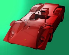 FERRARI 312 P Spyder - resina