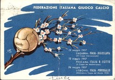 Cartolina Federazione Italiana Giuoco Calcio autografata