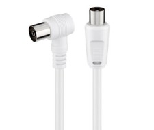 CAVO ANTENNA COASSIALE M F 1.5M TV ANGOLATO 90 schermato decoder prolunga sat pc