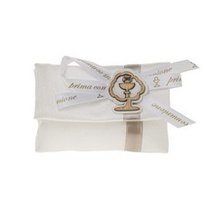 12X NASTRO BAG BUSTA Pochette portaconfetti COMUNIONE 10x8 cm BOMBONIERA 1COX