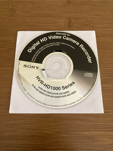 Sony serie hvr hd1000u manuali - sony, hvr-hd1000u