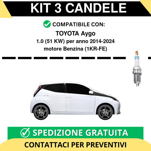 Kit candele per toyota - kit, aygo