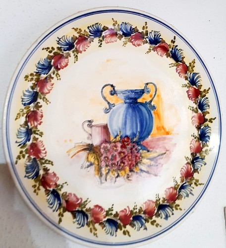 Piatto decorato fiori - piatto,
