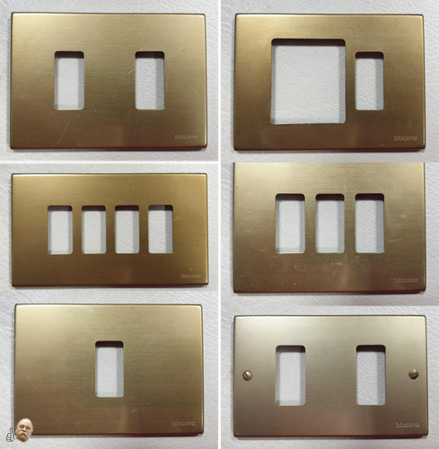 Placca bronzo bticino - bronzo, 1