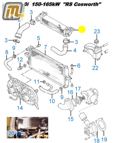 Radiatore ford sierra dohc - radiatore,