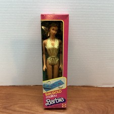 Rara bambola Barbie Mattel Sun Gold Malibu 1983 versione ispanica #4970 nuova con scatola