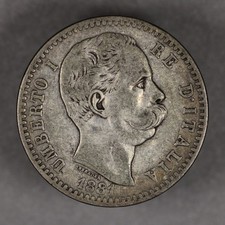 1881 Italy Silver 2 Lire