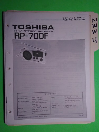 Toshiba 700f manuale di - manuale,