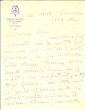 1929 METZ Attilio CREPAS "Nel covo più vile dell'antifascismo"- AUTOGRAFO