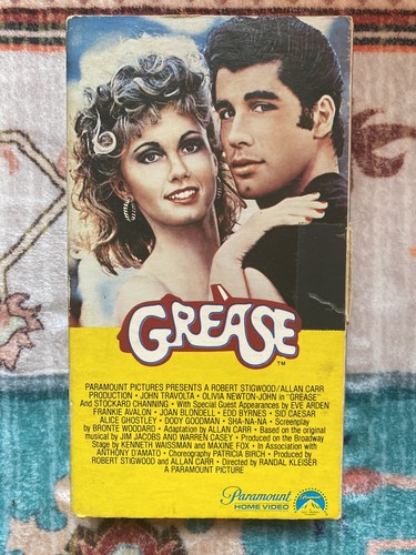 Grease vhs gatefold sleeve - vhs,