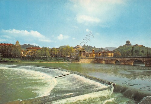 Cartolina torino fiume gran - torino,