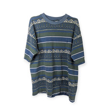 T-shirt media a righe Ocean