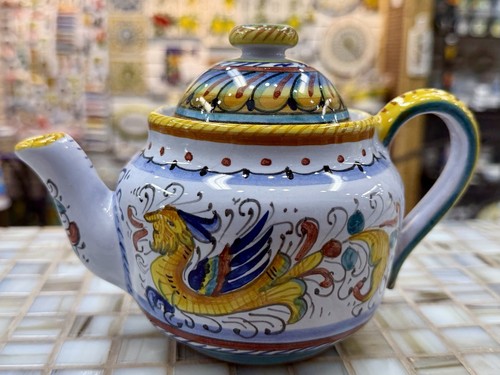 Teiera ceramica deruta tazze - deruta, 2