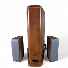 Denon DSW-3L sistema di altoparlanti home theater venature legno e altoparlanti satellitari SC-A3L