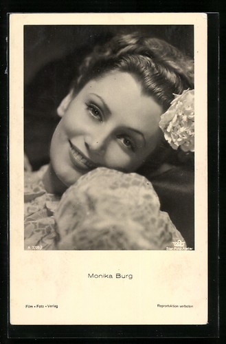 Cartolina attrice monika - monika, burg