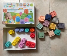 Lotto Giochi Neonato Bimbo Bimba Clementoni Soft Plastic Set 21 Pezzi 6-36 Mesi