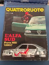 RIVISTA QUATTRORUOTE DICEMBRE 1971 N 192 SERVIZI TRATTATI IN DESCRIZIONE