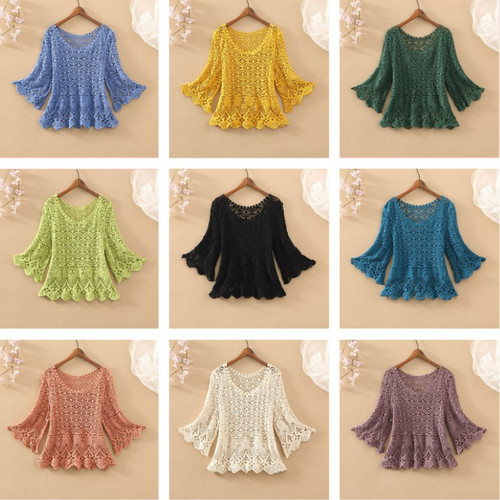 Donna pizzo uncinetto top - uncinetto,