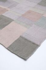 Tempo sette - 100x100 cm modern design rug carpet tappeto handmade green, beige