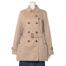 Burberry London Trench Cappotto Cotone 40 Donna Beige Foderato FR343-610-51 con Bel