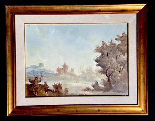 Olio tela paesaggio a - tela,