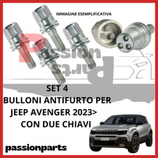 BULLONI ANTIFURTO M12X1,25 Per JEEP AVENGER (FH1) Dal 2023 in Poi
