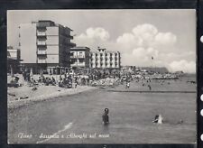 Cartolina Fano Sassonia e Alberghi sul Mare ANIMATA MA39