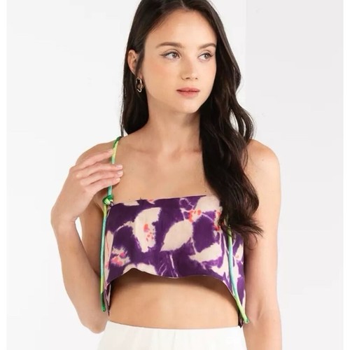 Crop top fascia zara viola - top,