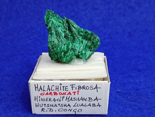 Minerale malachite fibrosa - "malachite, fibrosa"