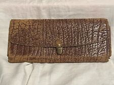 PORTA PENNE ASTUCCIO MARRONE PORTA STILOGRAFICHE IN PELLE  VINTAGE EPOCA